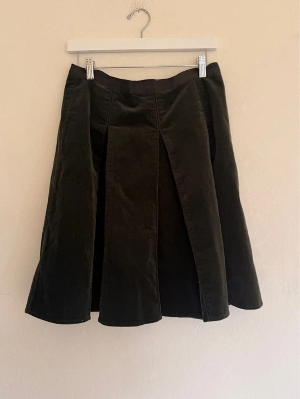 Jigsaw Green Pleated Skirt